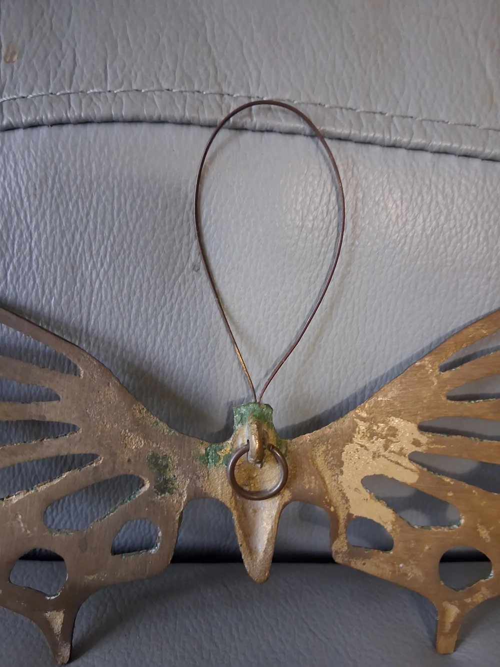 Vintage Brass Butterfly Wall Hanging